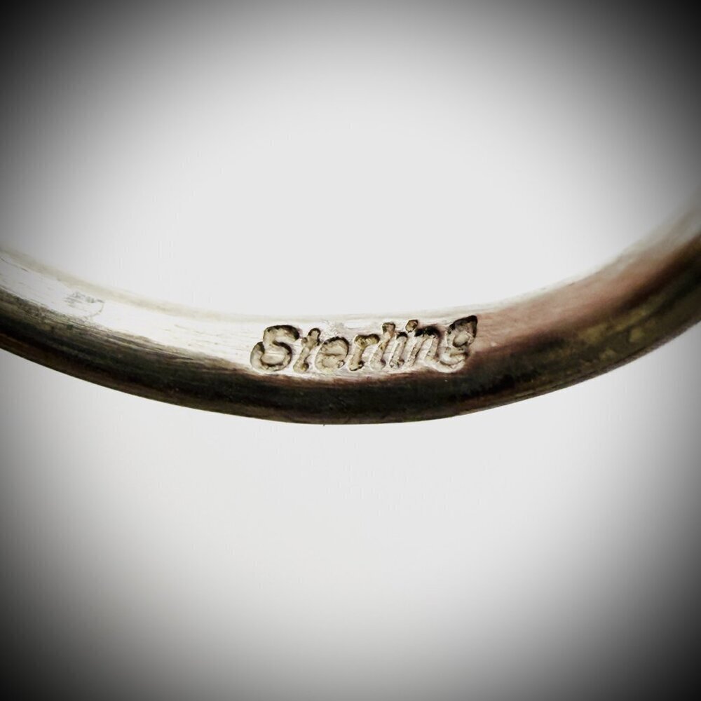 Sterling Silver Floral Band Ring – Size 7.75 - Picture 5 of 5